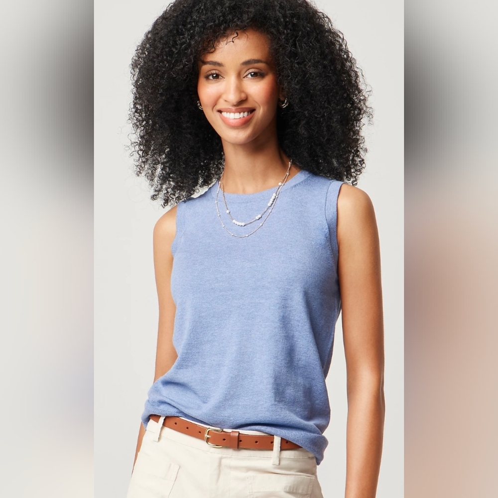 J Crew Factory Women's Light Blue Sweater Vest